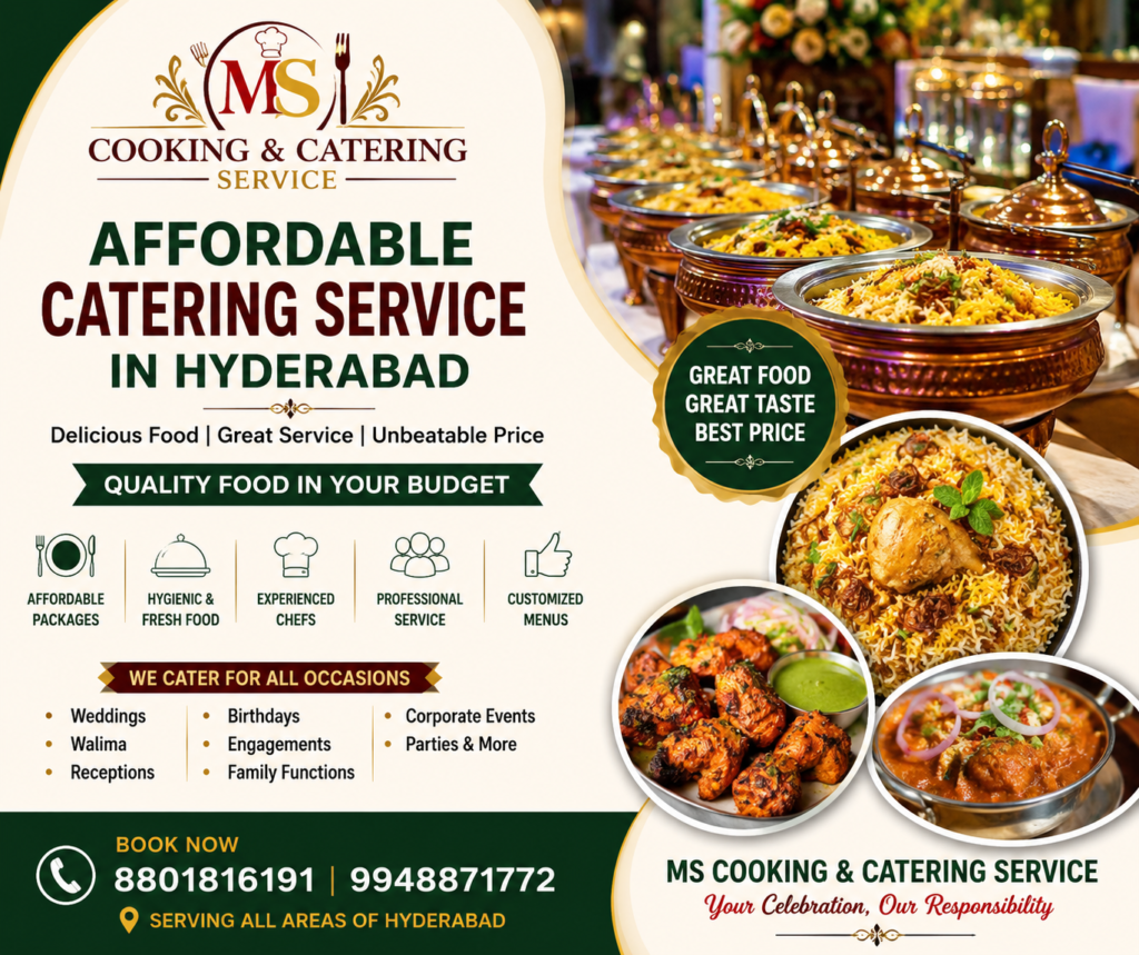 AFFORDABLE CATERING SERVICE IN HYDERABAD