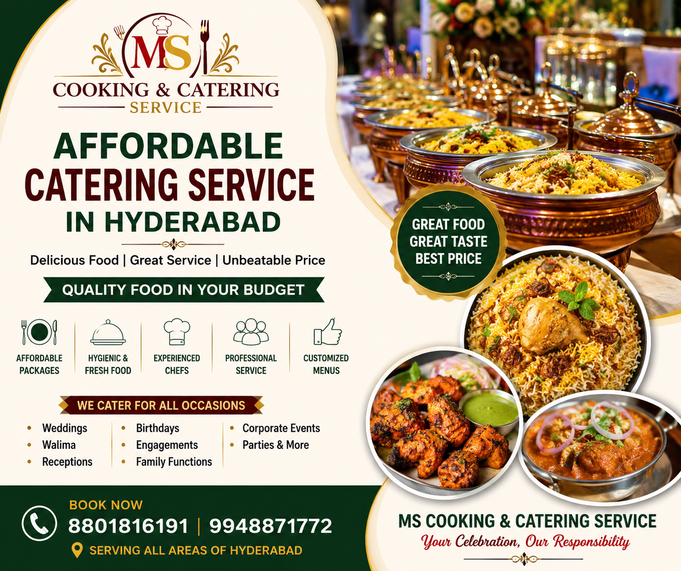 AFFORDABLE CATERING SERVICE IN HYDERABAD