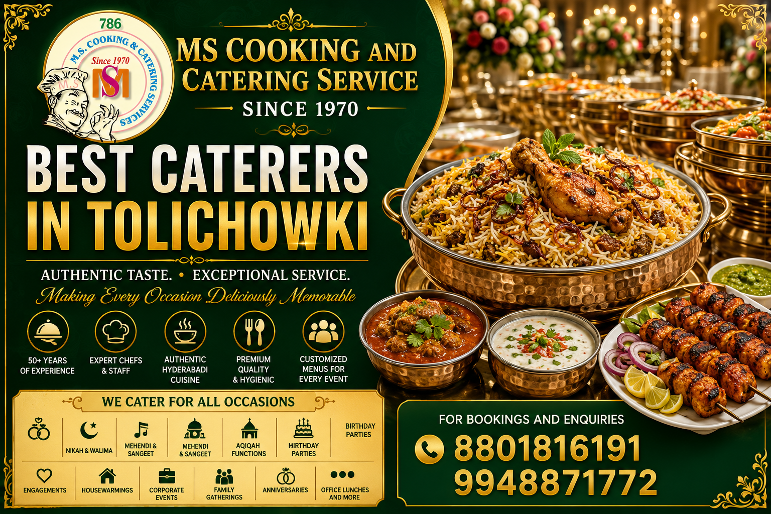 Best caterer in tolichowki